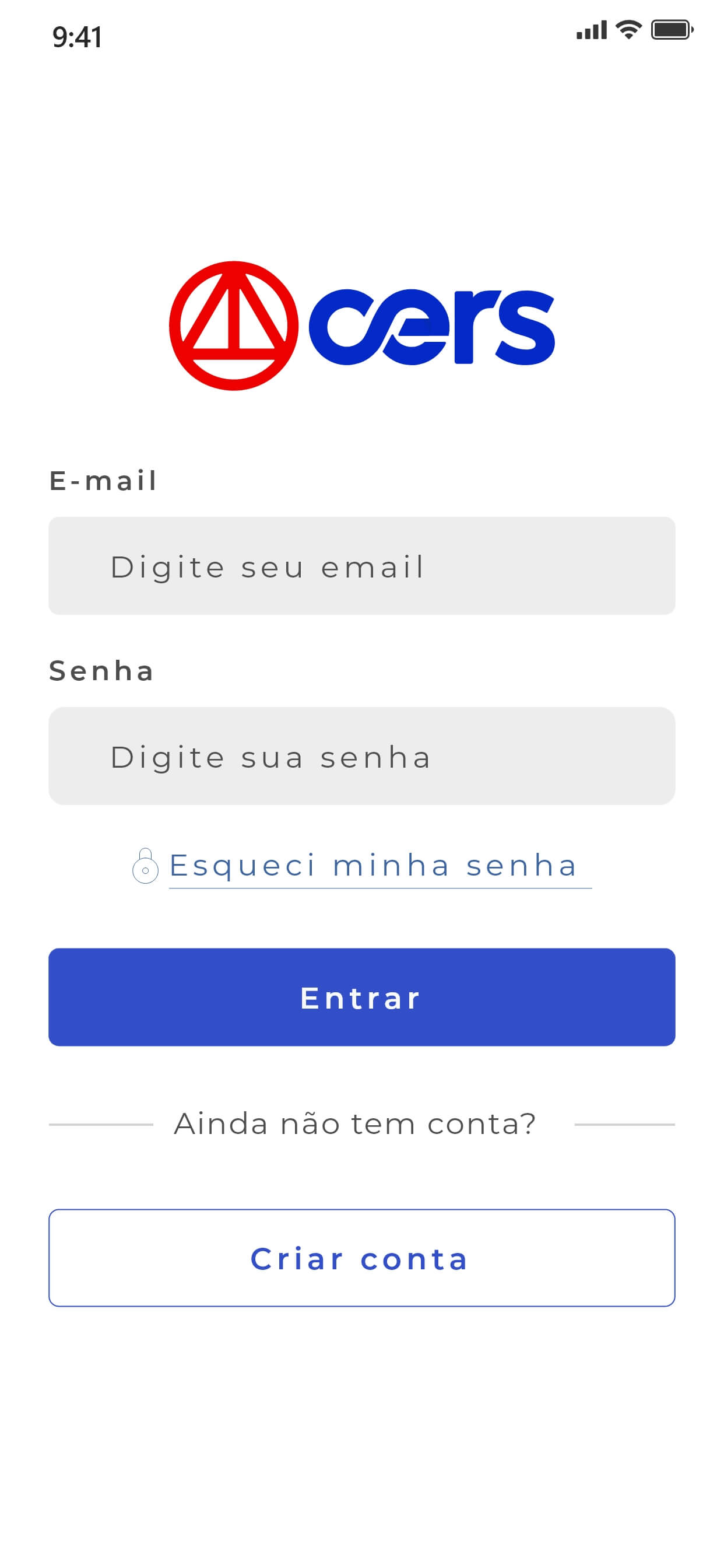 Print Screen da tela de login